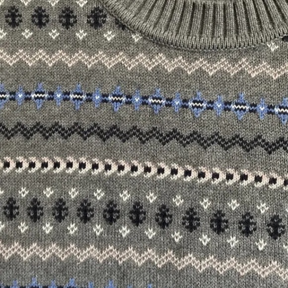 Vintage Nautica Fair Isles Nautical Sweater Women’s M Cotton Wool Anchors Knit - Picture 5 of 5